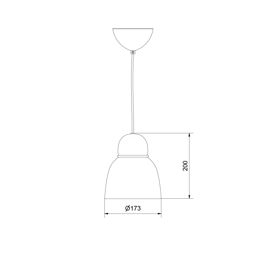 Bird Pendel Svart Struktur