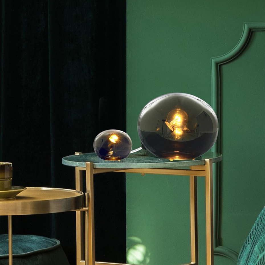 Globus Bordslampa Ø18cm Rökfärgad