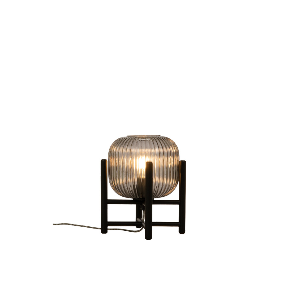 Vinda Bordslampa Liten Rökfärgad/Svart