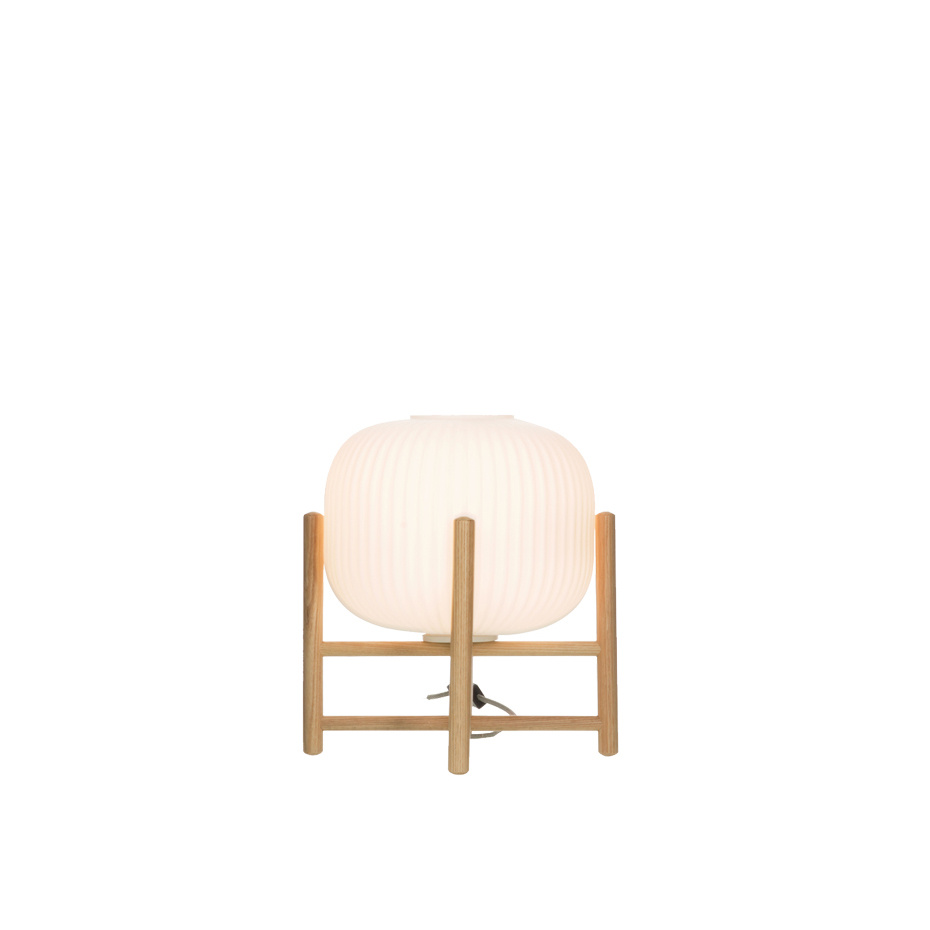 Vinda Bordslampa Stor Opalglas/Trä