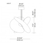 Levante A06/1T Pendel Ø60cm Matt White Levante A06/1T Pendel Ø60cm Matt White