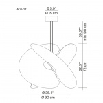 Levante A06/2T Pendel Ø90cm White Levante A06/2T Pendel Ø90cm White
