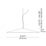 Koinè A07S11WN Pendel Ø110cm Matt Black Koinè A07S11WN Pendel Ø110cm Matt Black