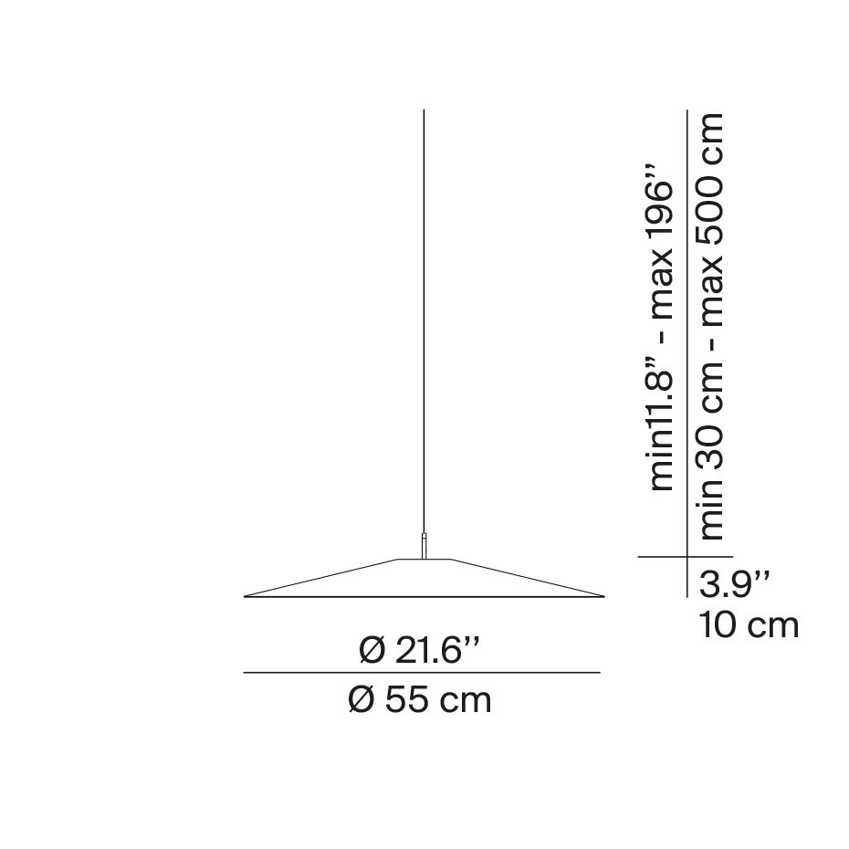 Koinè A07S55WN Pendel Ø55cm Matt White