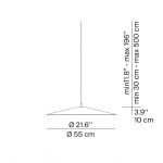 Koinè A07S55WN Pendel Ø55cm Matt Blue Koinè A07S55WN Pendel Ø55cm Matt Blue