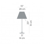 Costanzina D13pic LED Bordslampa Aluminium/White