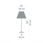 Luceplan Costanzina D13pic LED Bordslampa Aluminium/White Luceplan Costanzina D13pic LED Bordslampa Aluminium/White