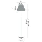 Luceplan Costanza D13tc Golvlampa Aluminium/White Luceplan Costanza D13tc Golvlampa Aluminium/White