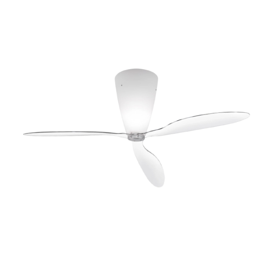 Luceplan Blow D28/1 Taklampa/Takfläkt Transparent