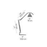 Luceplan Fortebraccio D33N.100 Bordslampa Glossy White Luceplan Fortebraccio D33N.100 Bordslampa Glossy White