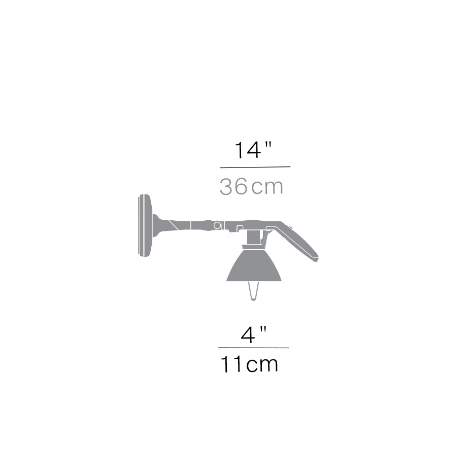 Luceplan Fortebraccio D33Nsp.60 Taklampa/Vägglampa Aluminium