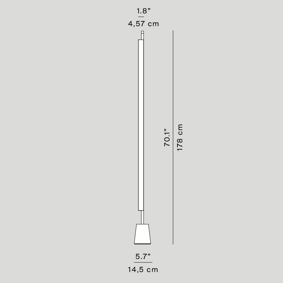 Compendium D81TW2 Golvlampa Aluminium