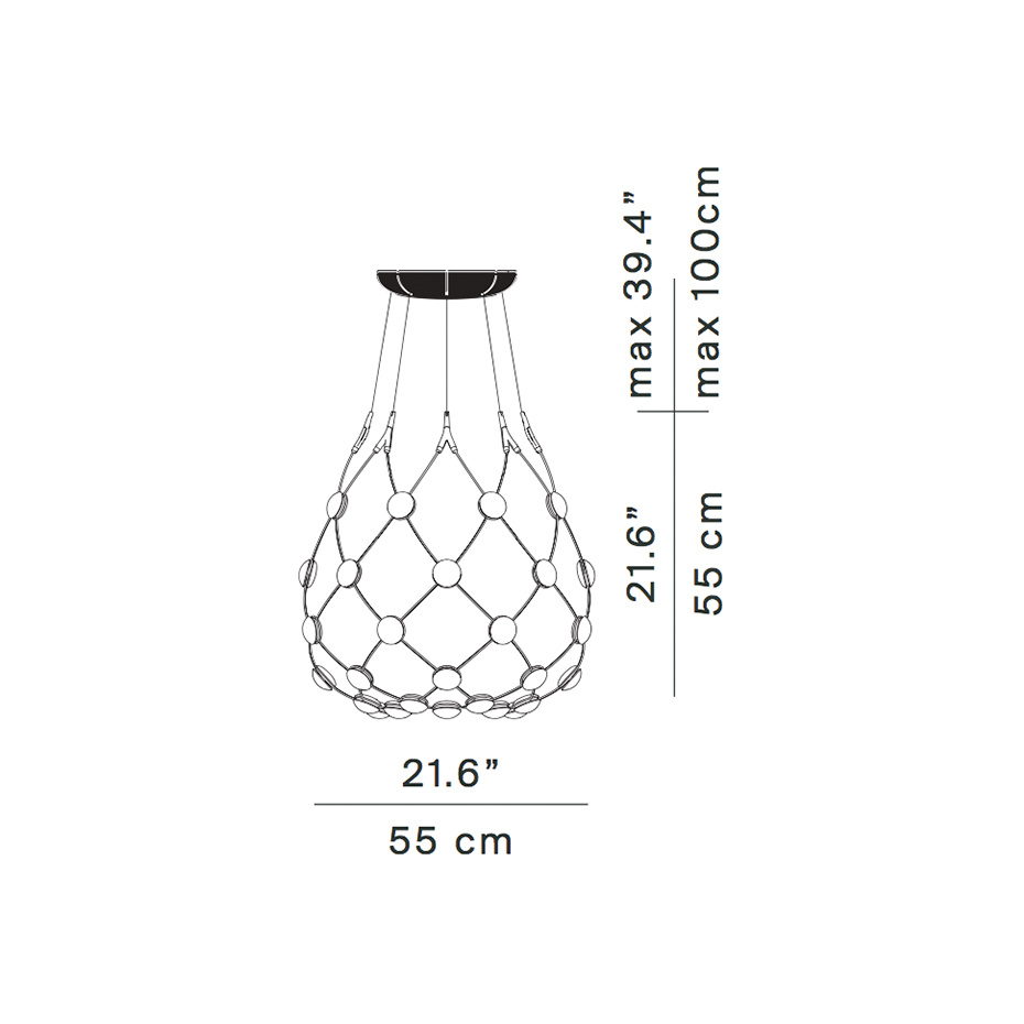 Mesh D86C551 Pendel Ø55cm Black