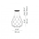 Mesh D86C551 Pendel Ø55cm Black Mesh D86C551 Pendel Ø55cm Black