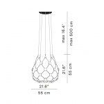 Mesh D86C555 Pendel Ø55cm Black 5m Mesh D86C555 Pendel Ø55cm Black 5m