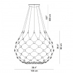 Mesh D86KW105B Wireless Pendel Ø100cm Black 5m Mesh D86KW105B Wireless Pendel Ø100cm Black 5m