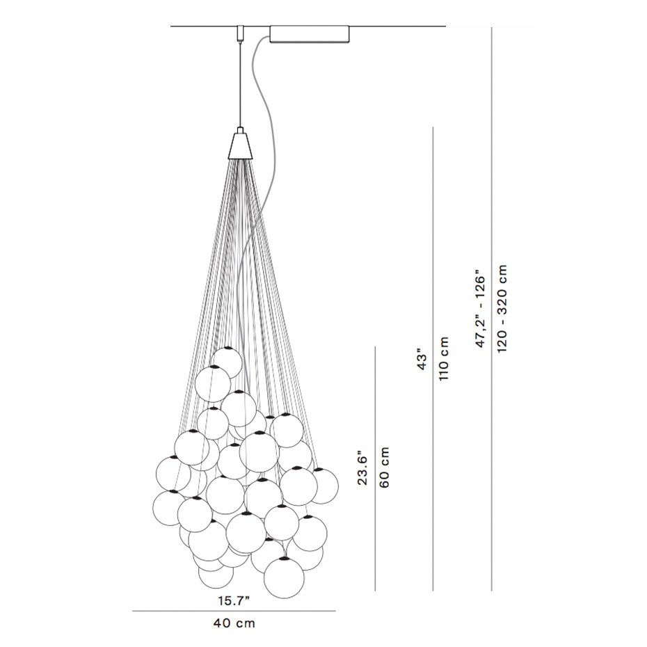 Stochastic D87CW1 Pendel 48 Spheres Opal White