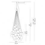 Stochastic D87CW1 Pendel 48 Spheres Opal White Stochastic D87CW1 Pendel 48 Spheres Opal White