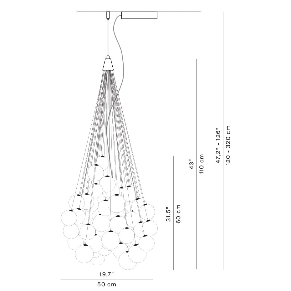 Stochastic D87CW1 Pendel 72 Spheres Opal White