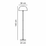Cera Golvlampa Borstat Stål Cera Golvlampa Borstat Stål