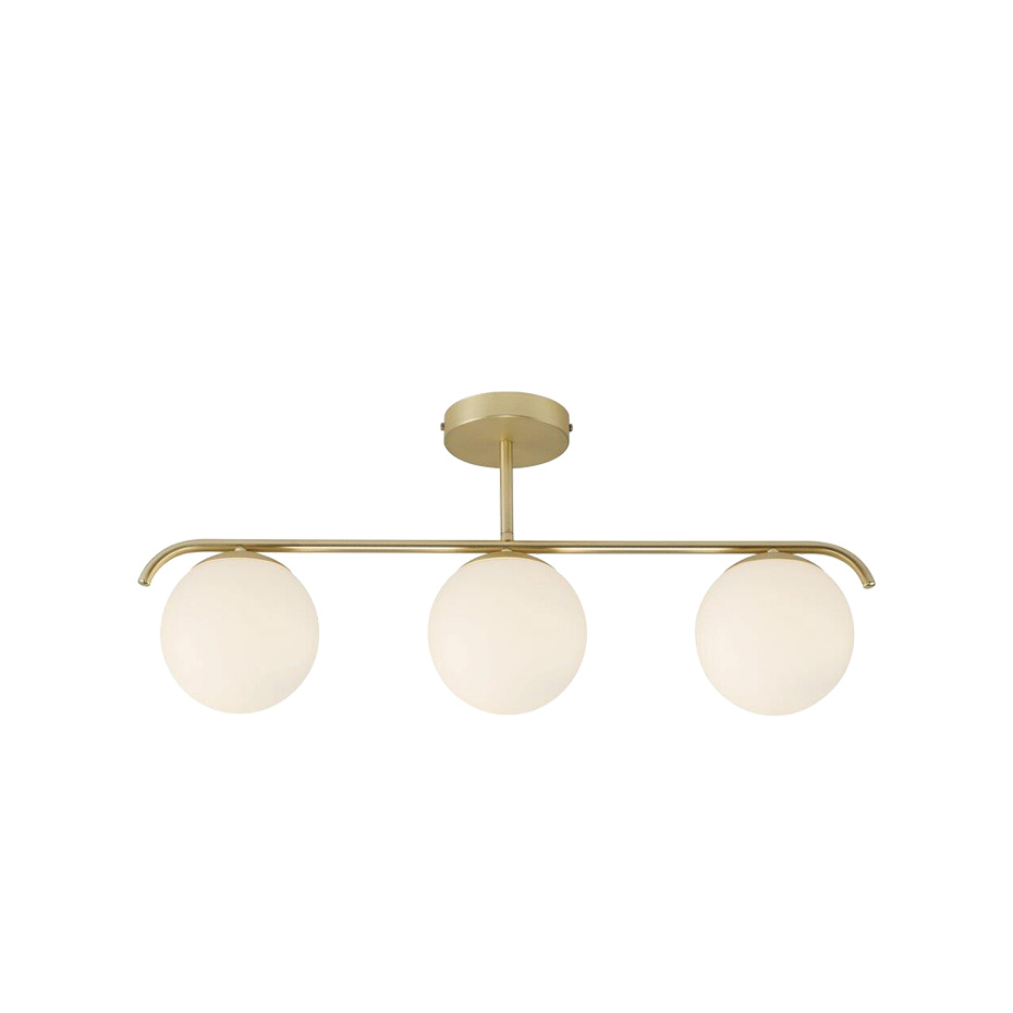 Grant 3 Taklampa Mässing/Opalglas