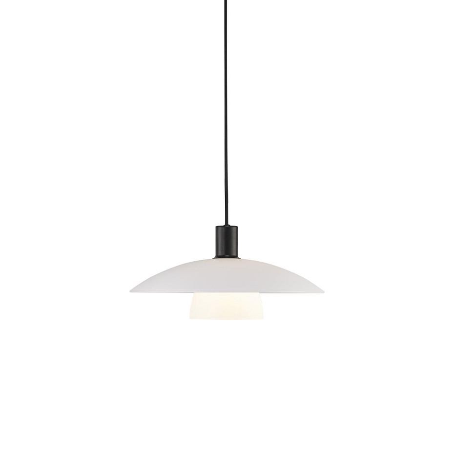 Verona Pendel Svart/Opalglas