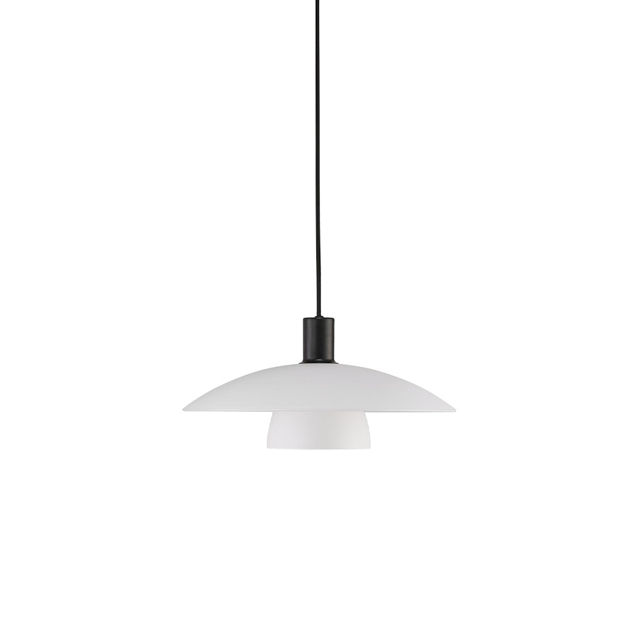 Verona Pendel Svart/Opalglas