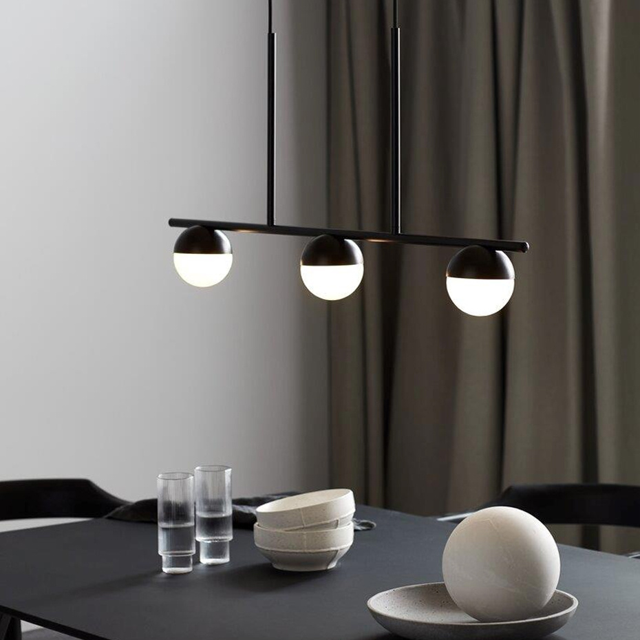 Contina 3 Pendel Svart/Opalglas