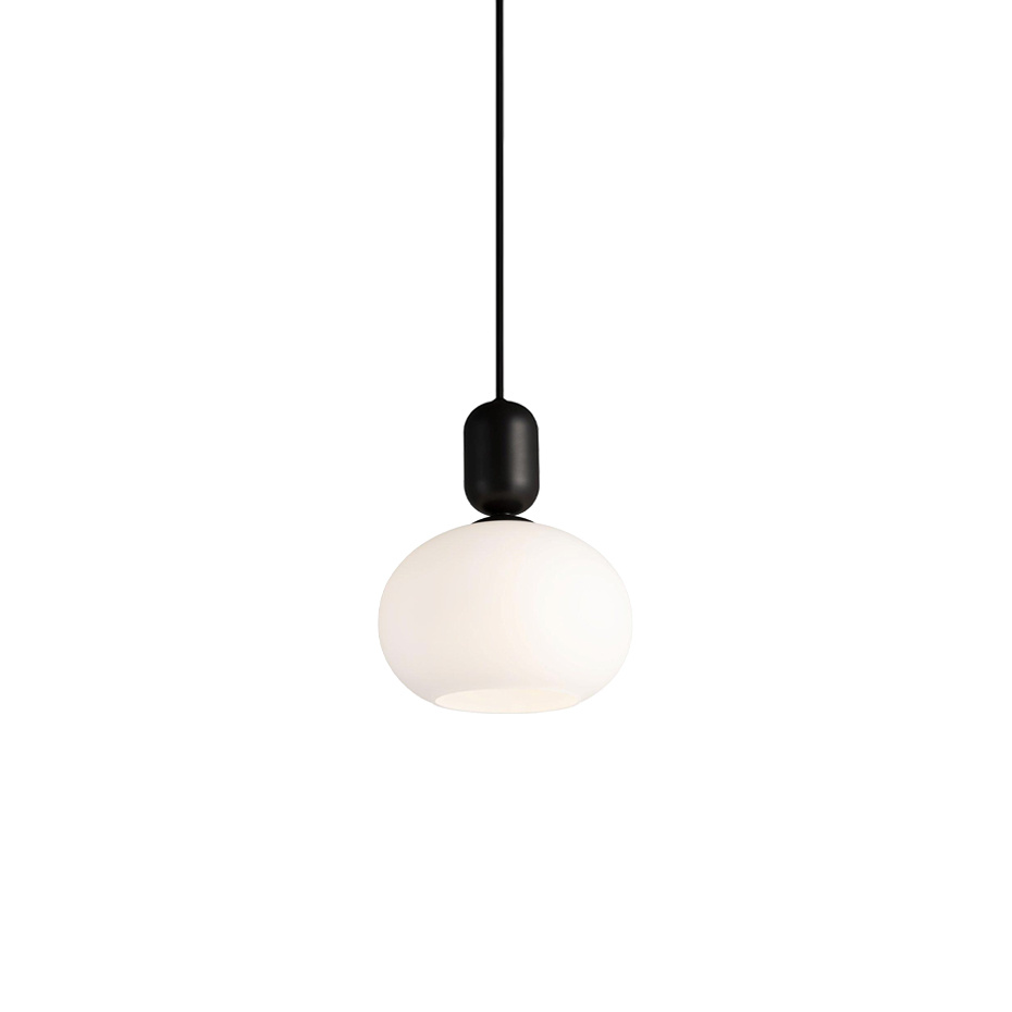 Notti Pendel Svart/Opalglas