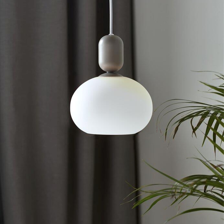 Notti Pendel Grå/Opalglas