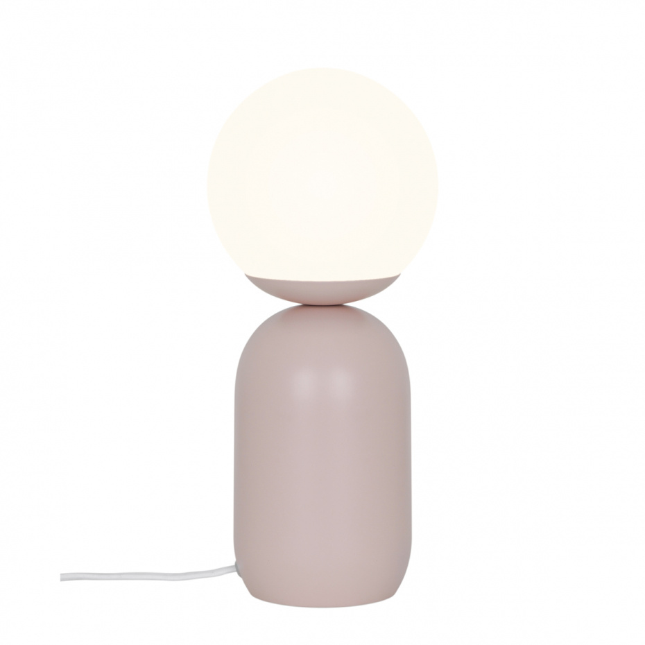 Notti Bordslampa Puderrosa/Opalglas