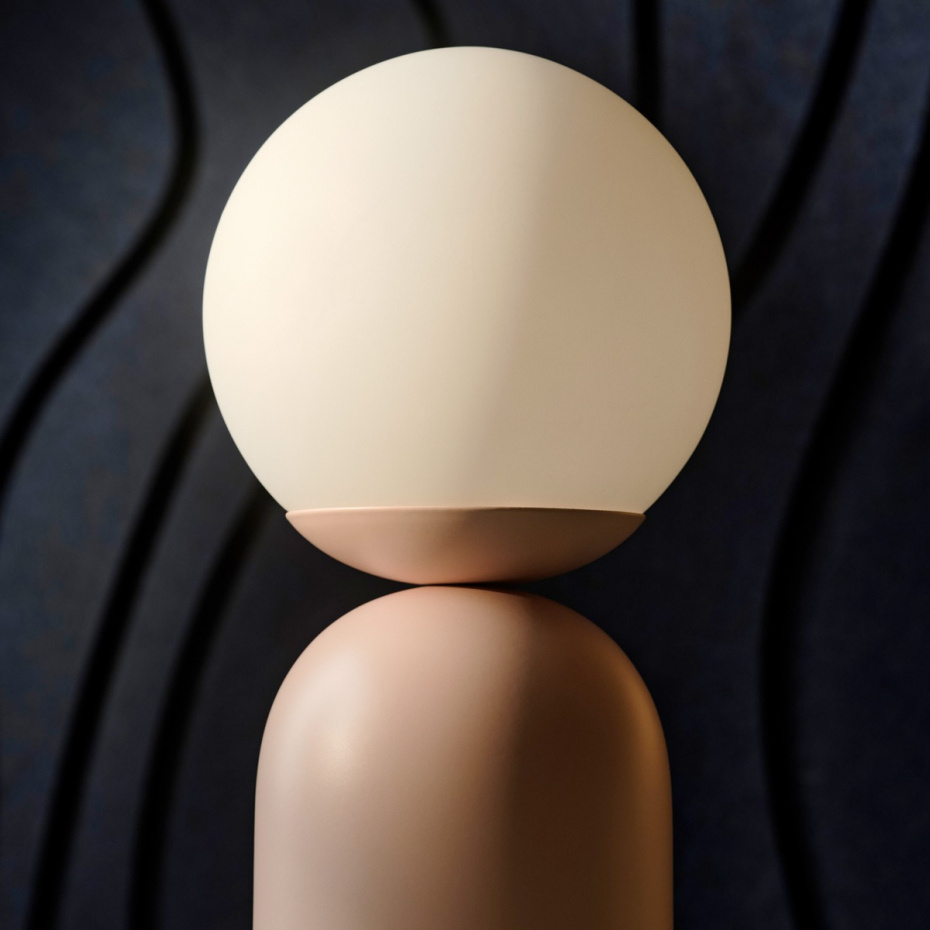 Notti Bordslampa Puderrosa/Opalglas