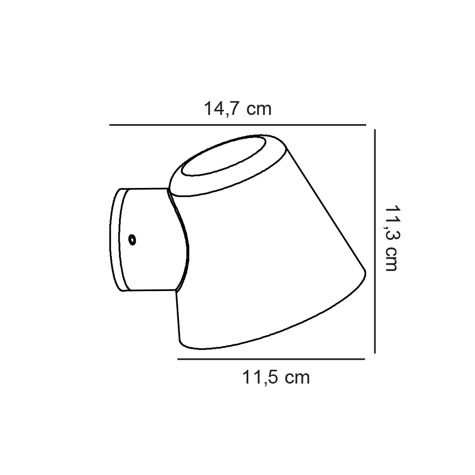 Aleria Vägglampa Mässing