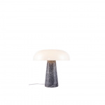 Glossy Bordslampa Grå Marmor/Opalglas
