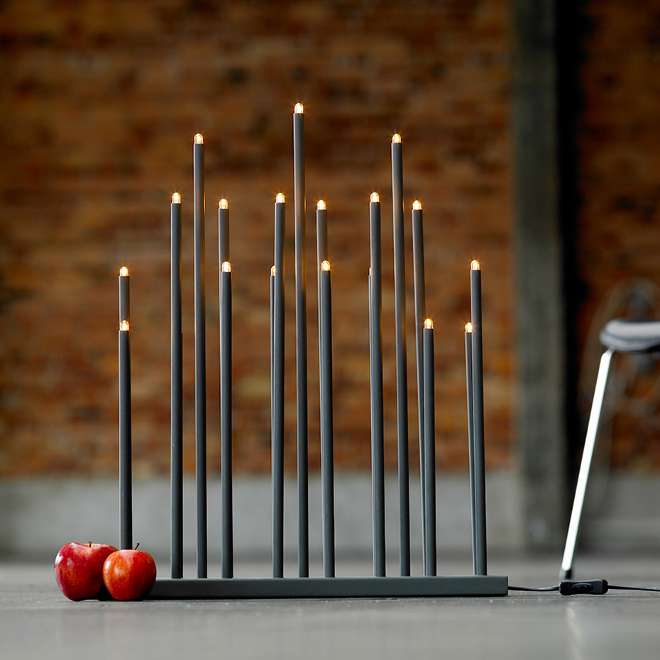 Elflugan Grande Ljusstake Oxidröd