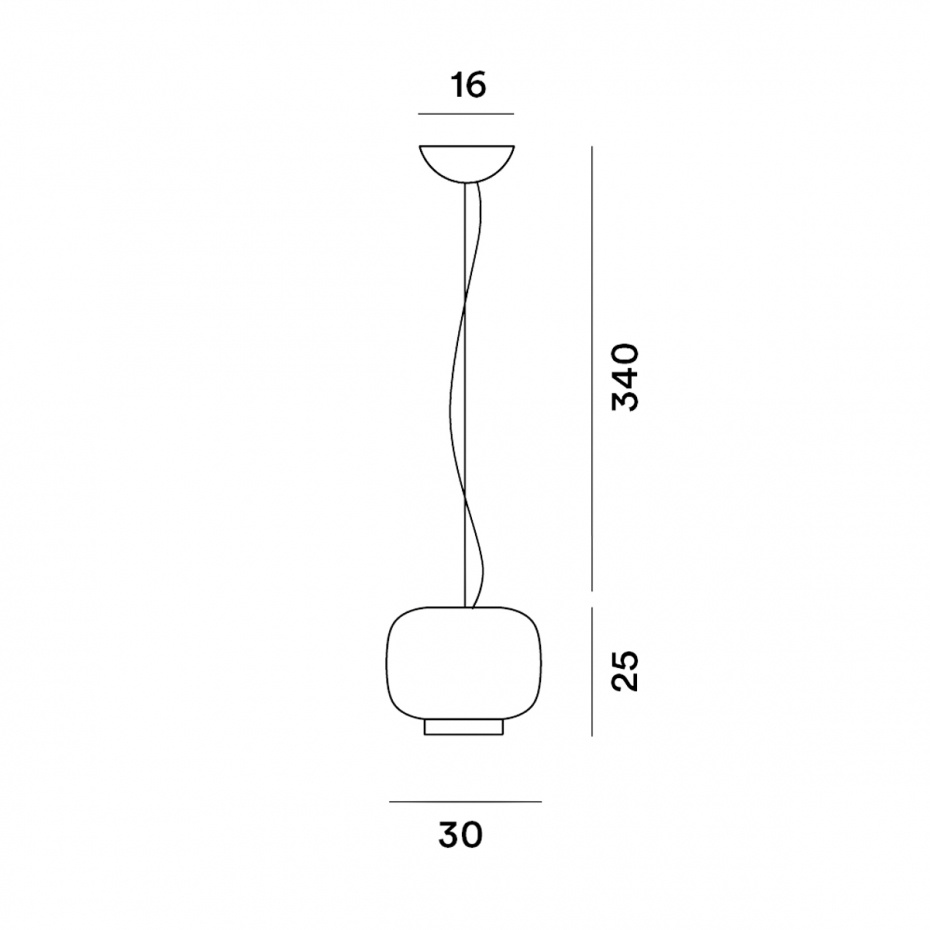Chouchin 3 Pendel White