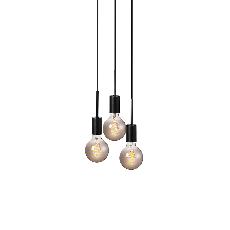 Paco 3-Rondel Pendel Svart