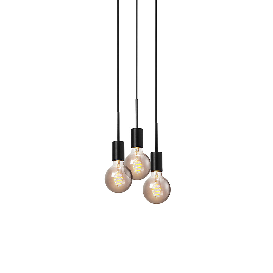 Paco 3-Rondel Pendel Svart