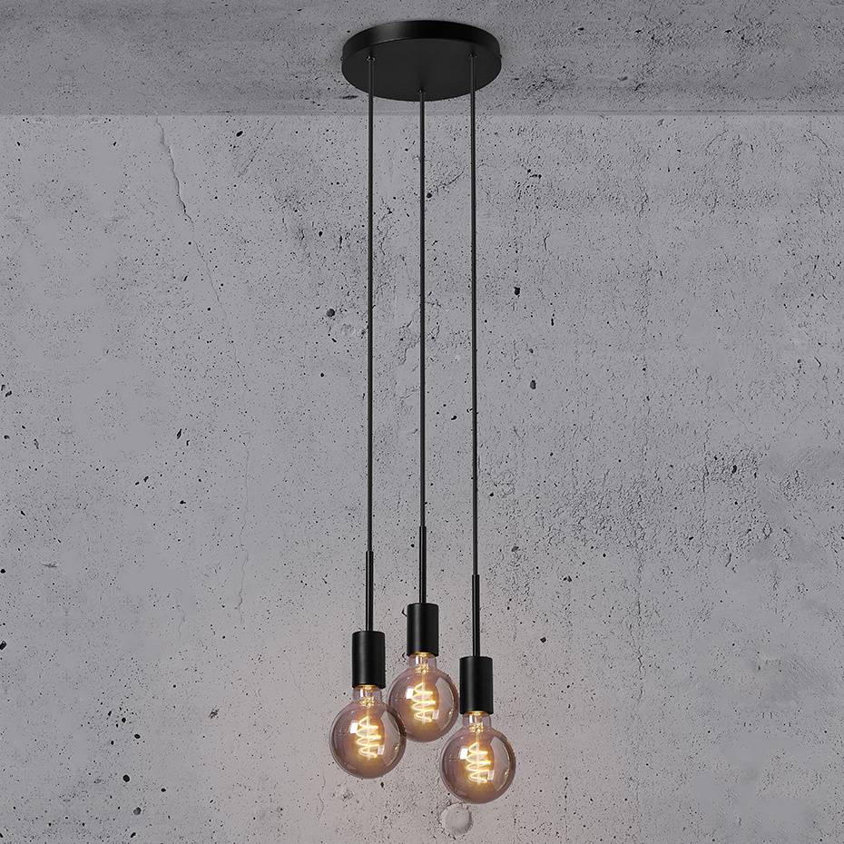 Paco 3-Rondel Pendel Svart