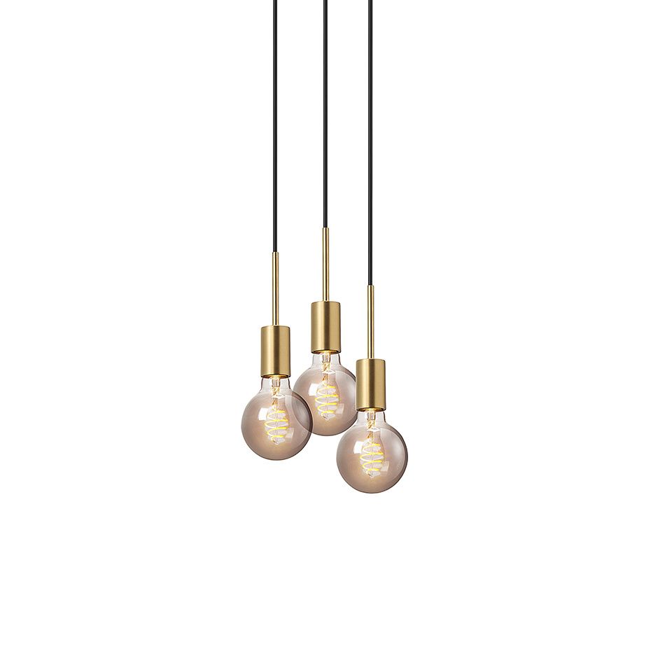 Paco 3-Rondel Pendel Mässing