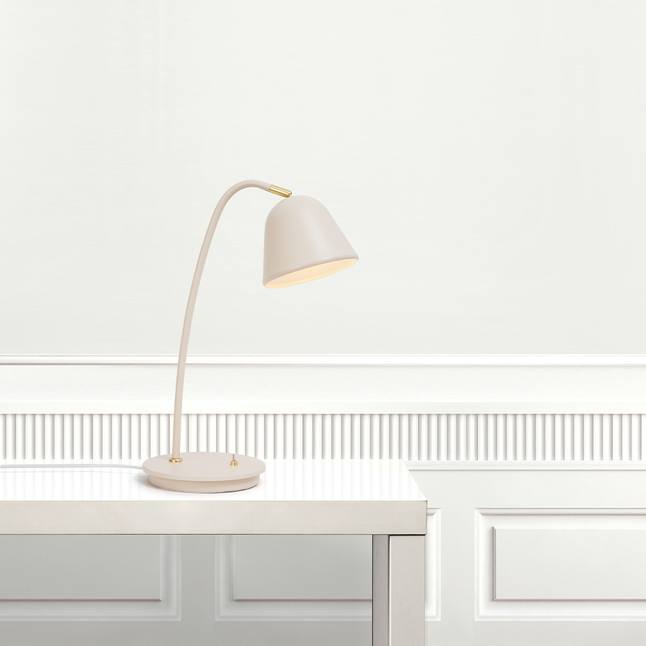Fleur Bordslampa Beige/Mässing