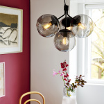 Ivona 4 Pendel Svart/Rökfärgad Ivona 4 Pendel Svart/Rökfärgad