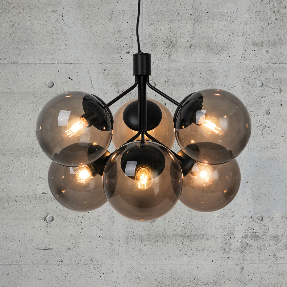 Ivona 6 Pendel Svart/Rökfärgad