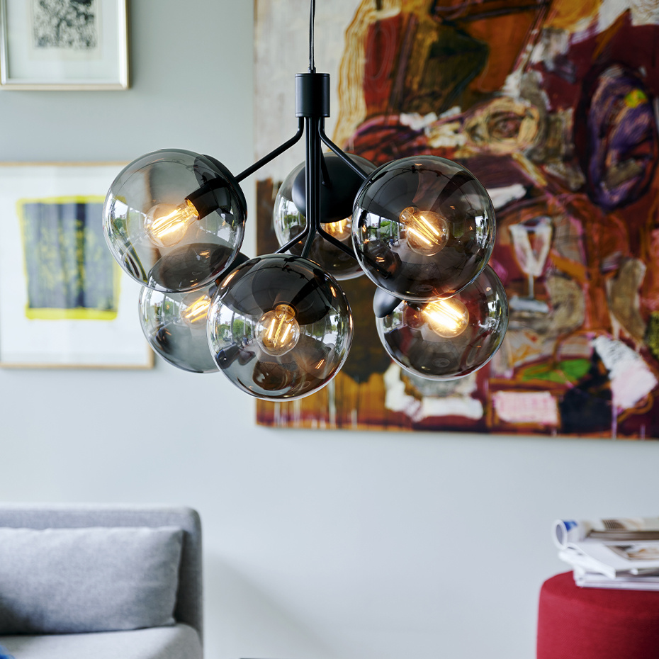 Ivona 6 Pendel Svart/Rökfärgad