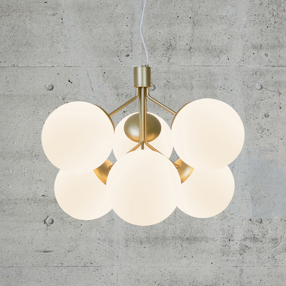 Ivona 6 Pendel Mässing/Opalglas