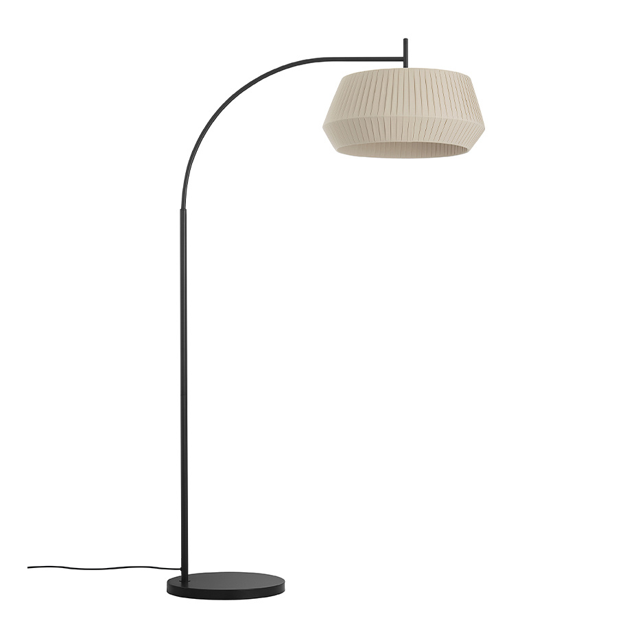 Dicte Golvlampa Svart/Beige