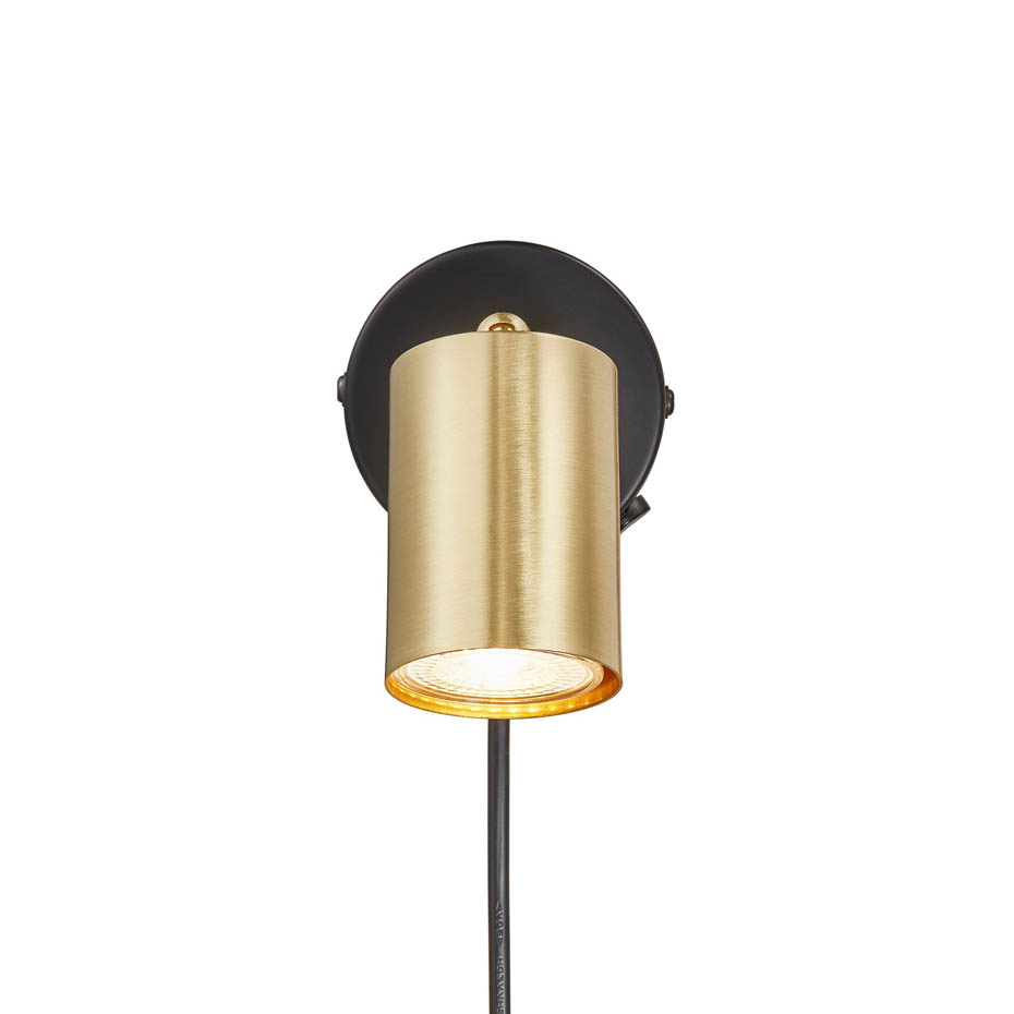 Explore Vägglampa Svart/Mässing