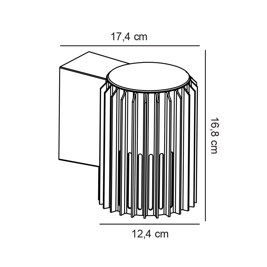 Aludra Vägglampa Seaside Metallisk Brun