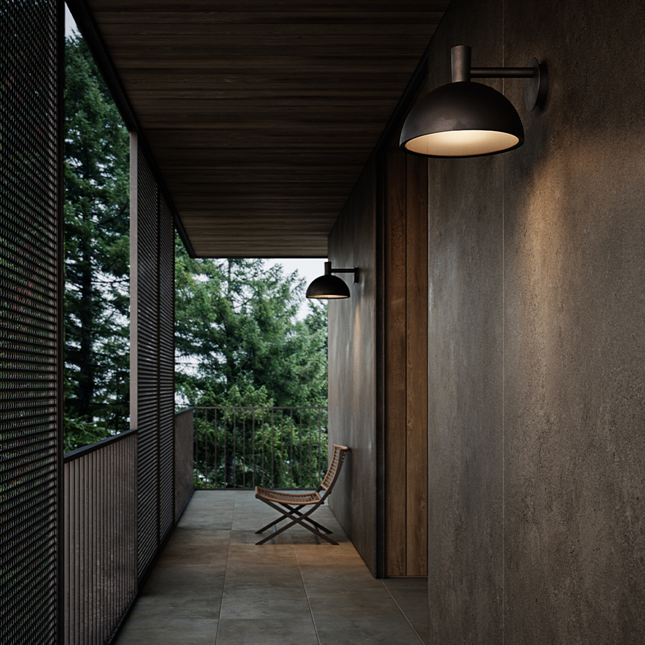 Arki 35 Vägglampa Svart