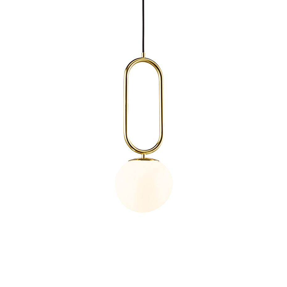 Shapes 22 Pendel Mässing/Opalglas